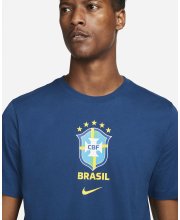 Camiseta Nike Brasil Crest Masculina Azul